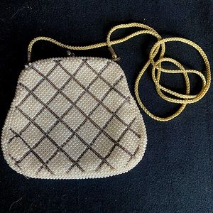 Vintage La Regale Japan Beaded Pearly Small Purse